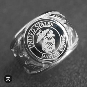 USMC United States Marine Corps Stainless ring Size 8 to 13 Choose Your Color